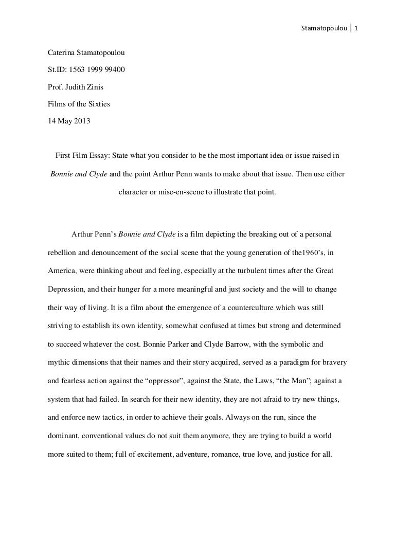 Bonnie And Clyde Essay Analysis Essay Thesis Example also Science Technology Essay Custom Writing Services India